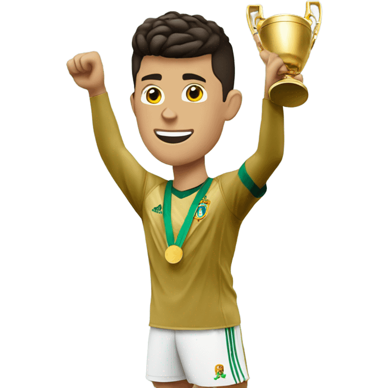 Cristiano holding Trophy emoji