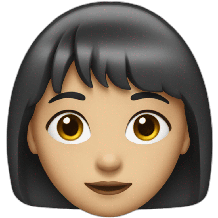 girl with bang emoji