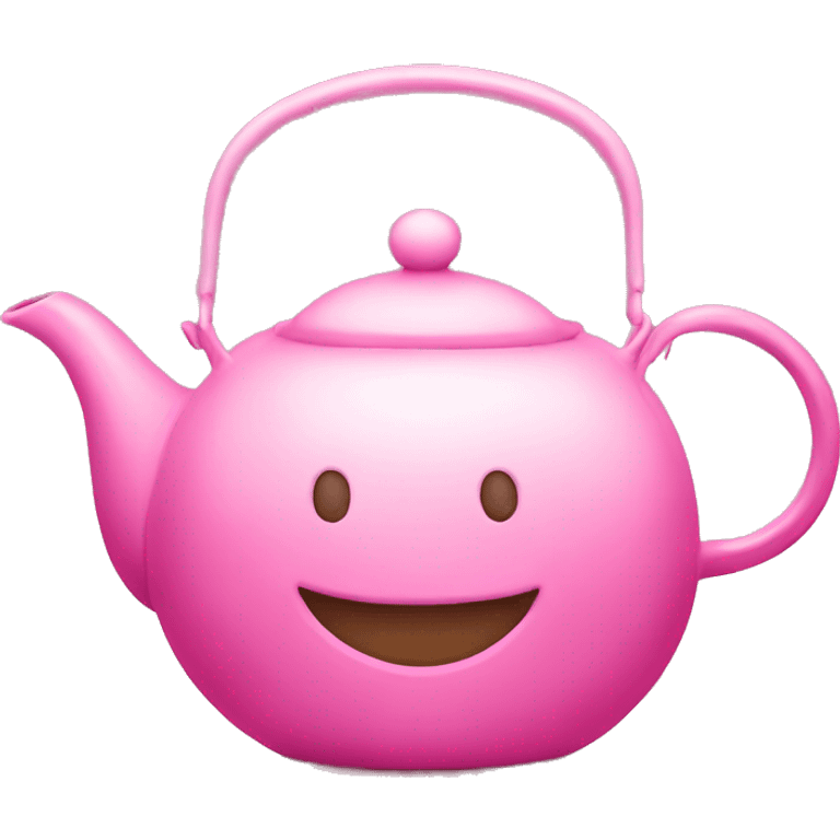 Make a tea pot in pink emoji