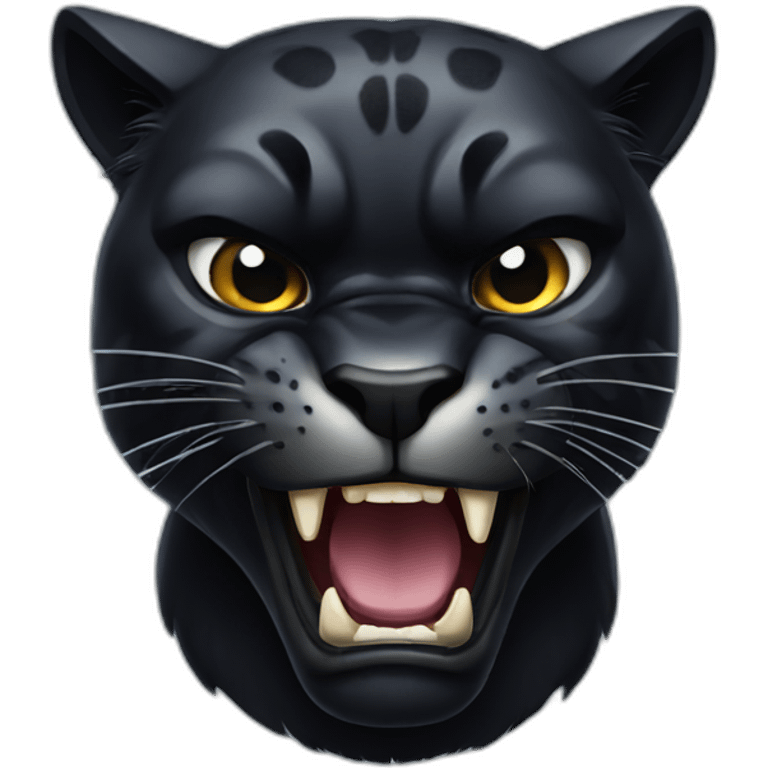 Black panther animal angry emoji