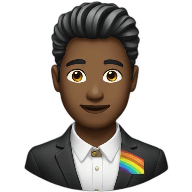 Posh-boy-with-raibow-hair emoji