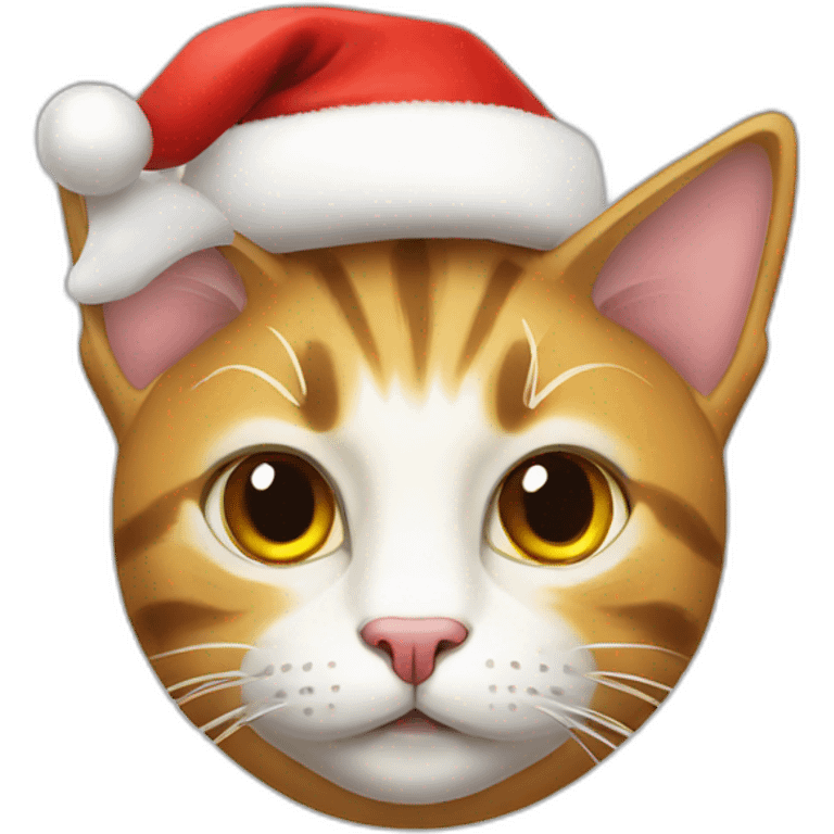 Cat Santa hat emoji