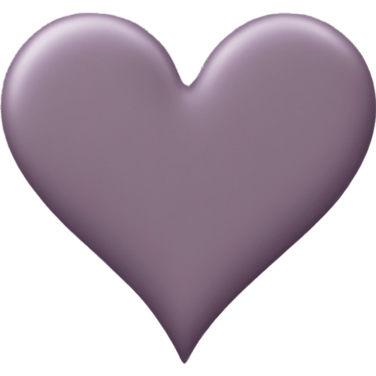 Dark mauve matte heart emoji