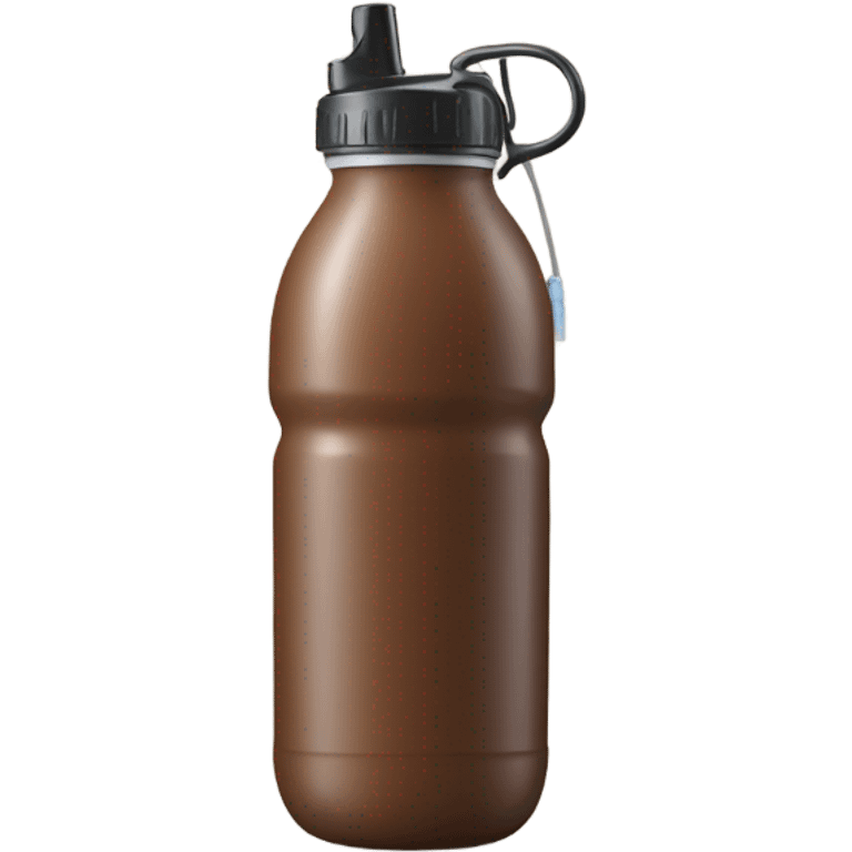 Realostic Brown water bottle with handle and straw emoji