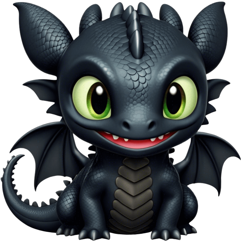 Toothless the dragon emoji