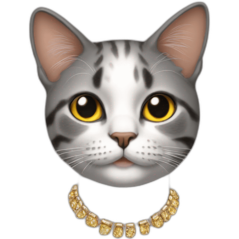 fashion cat with earrings emoji