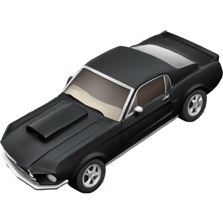 black mustang sports car emoji