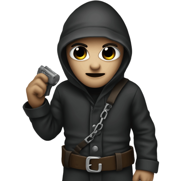 thief dressed as robber emoji