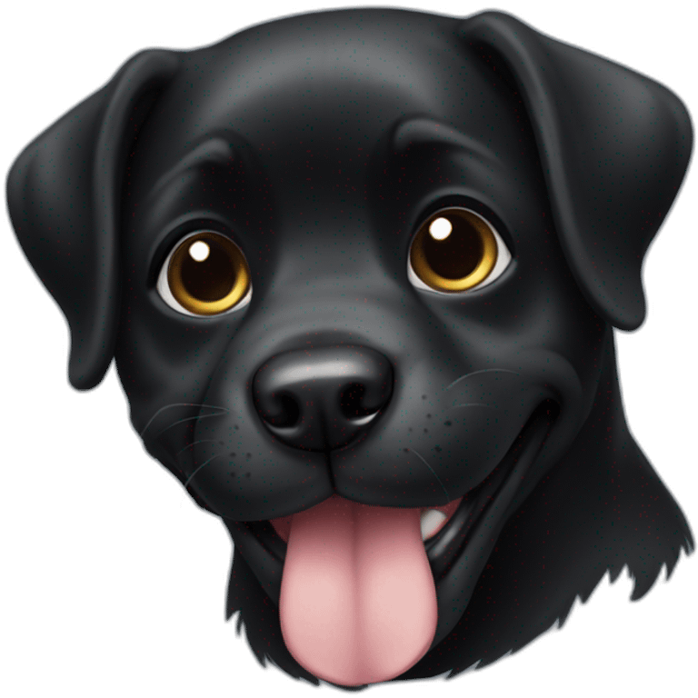 Black cute dog emoji