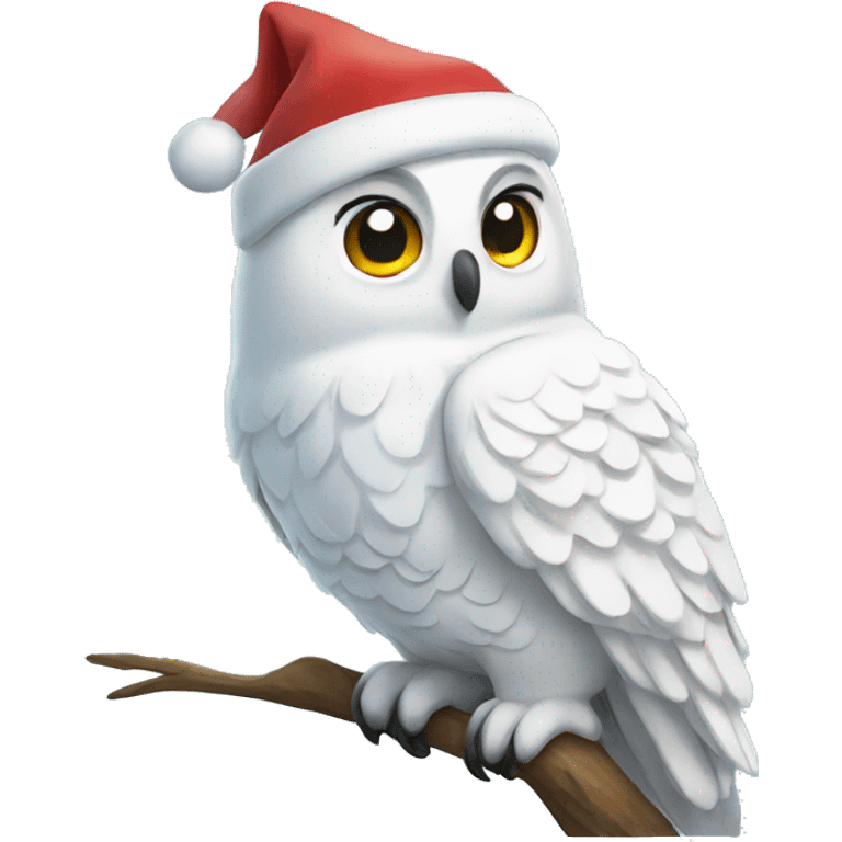 Snow Owl Christmas emoji