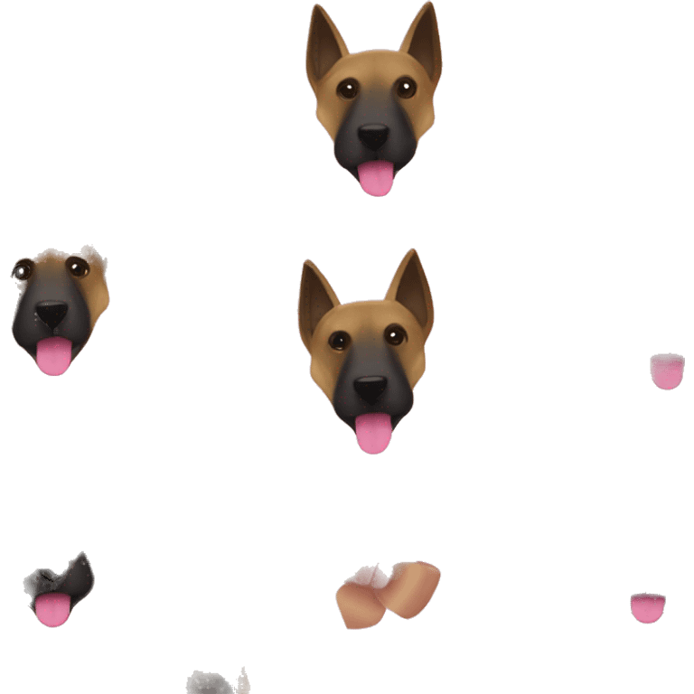 Belgian Malinois with light pink bow emoji