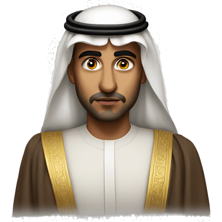 photorealistic  Faisal King of Saudi Arabia serious emoji