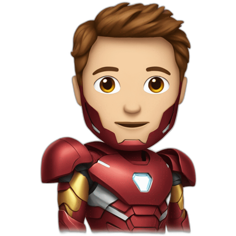 Elon musk wearing iron man suit emoji