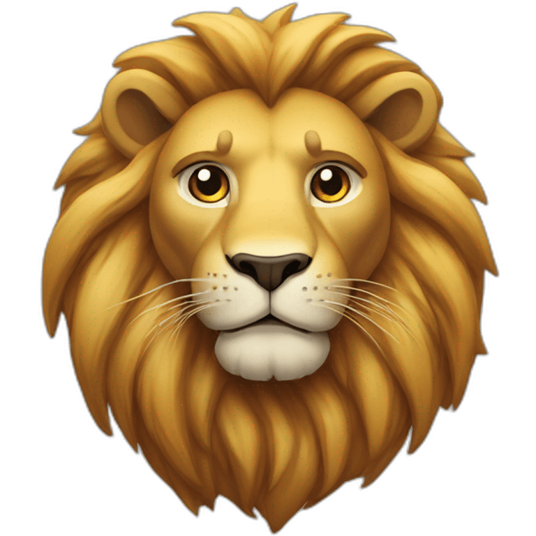 Lion sur pierre emoji