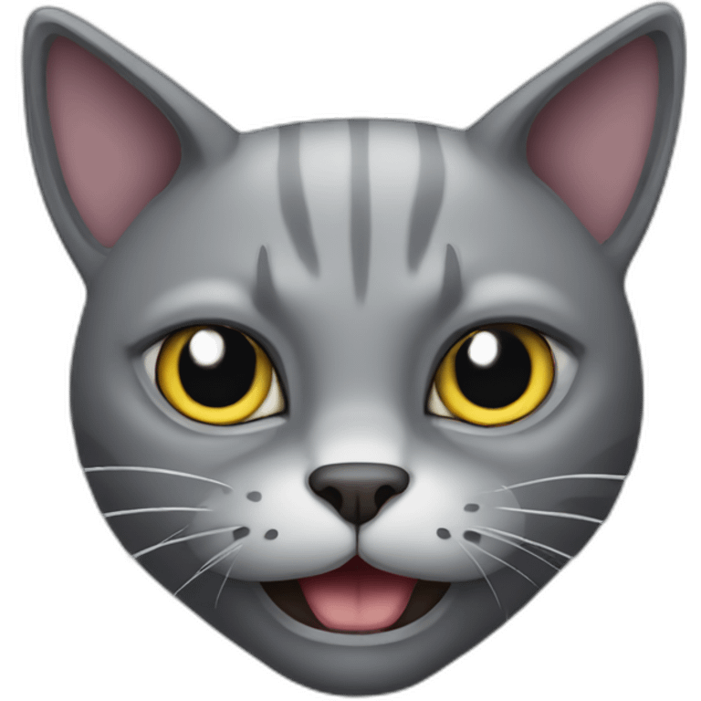 evil grey cat emoji