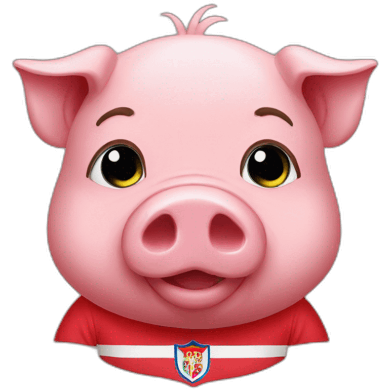 pig with cska sofia shirt emoji