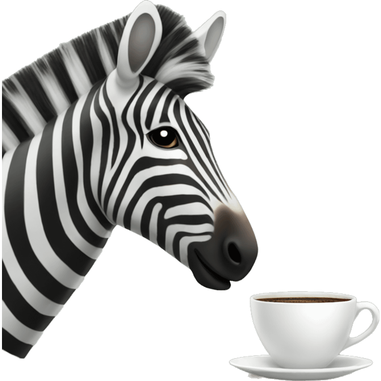 zebra drinking coffee emoji