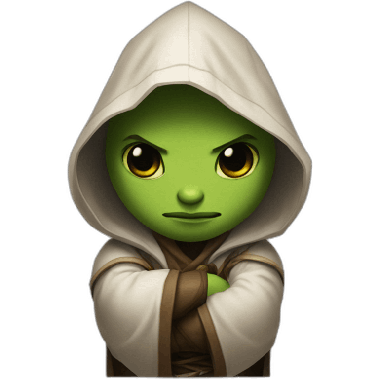 hooded jedi folding arms in world of warcraft emoji