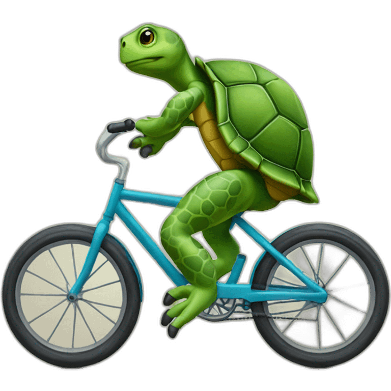 Tortugas montando bicicleta emoji