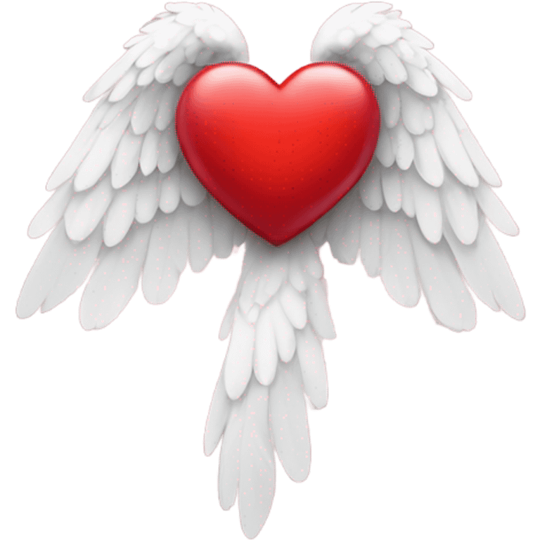 Red heart with angel wings  emoji