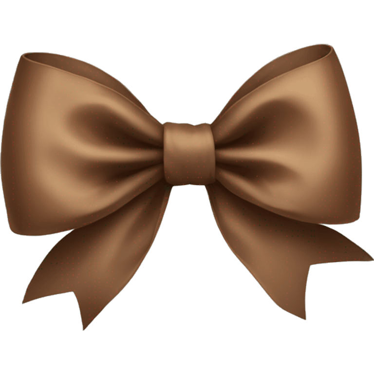 Cute silk brown bow emoji