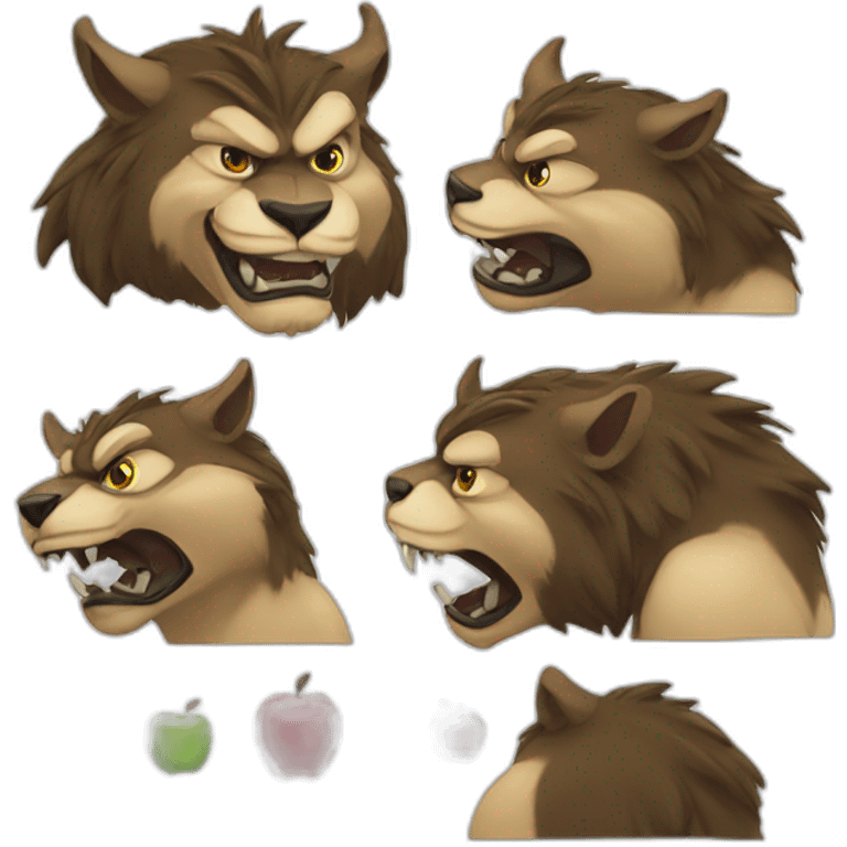 Beast with apple emoji