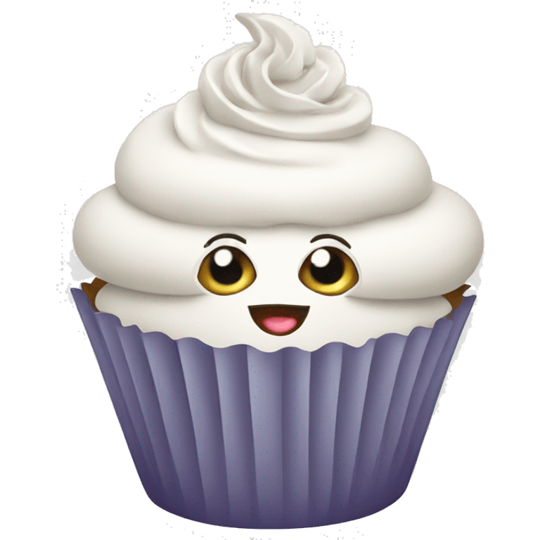 cupcake white emoji