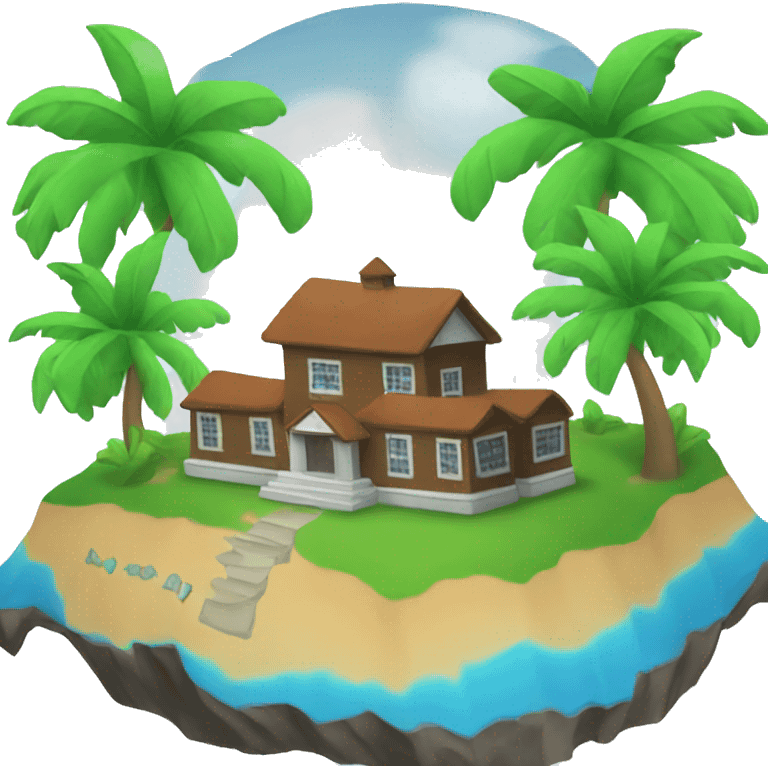 island with school and books emoji