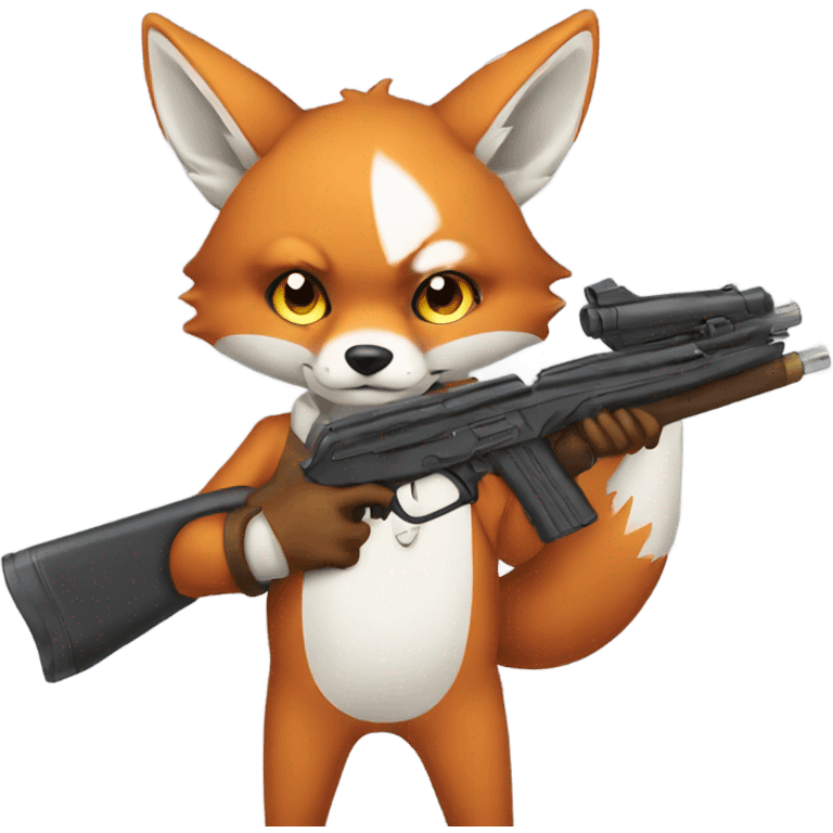 Fox  with gun anime emoji