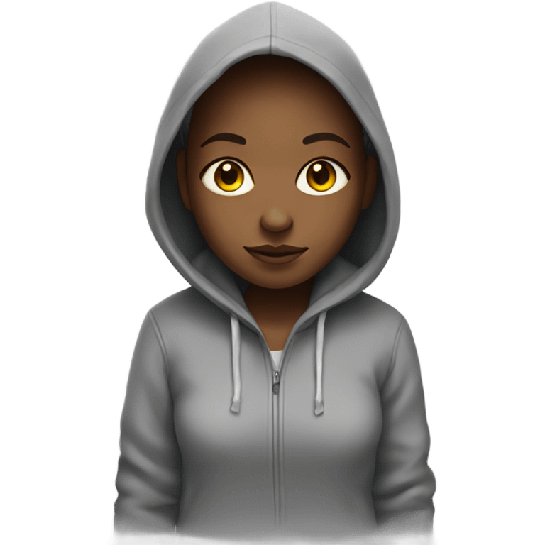 Girl in a hoodie  emoji