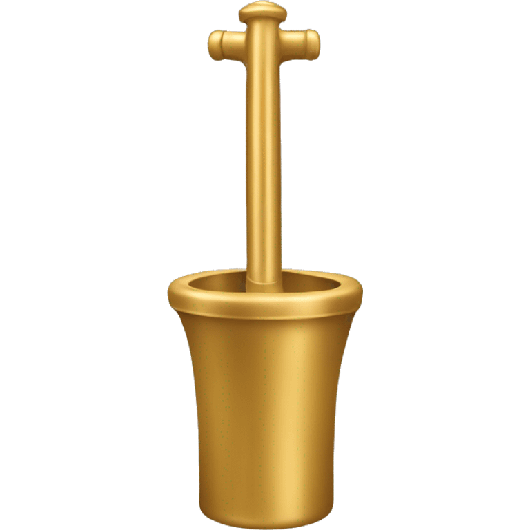 Toilet plunger gold emoji