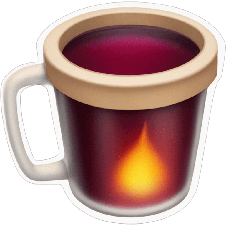 Mulled wine in a craft cup emoji