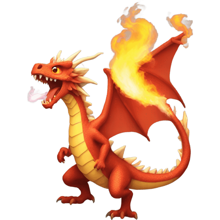 Girl fire breathing dragon emoji