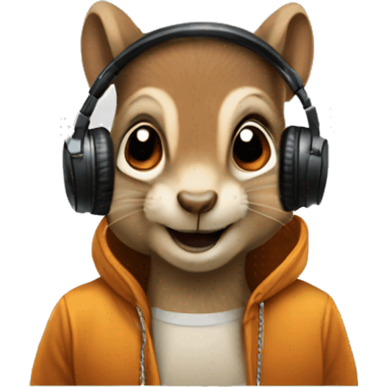 Squirrel DJ emoji