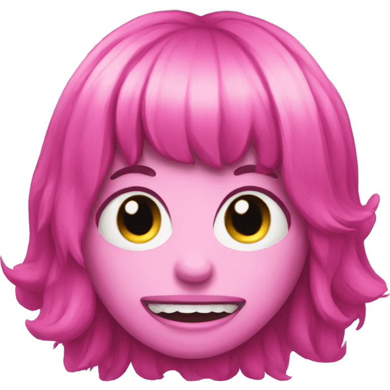 Pink haired monster emoji