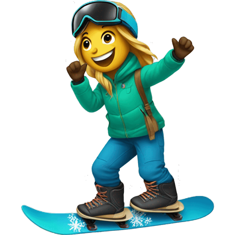 snowboarding and hawaï  emoji