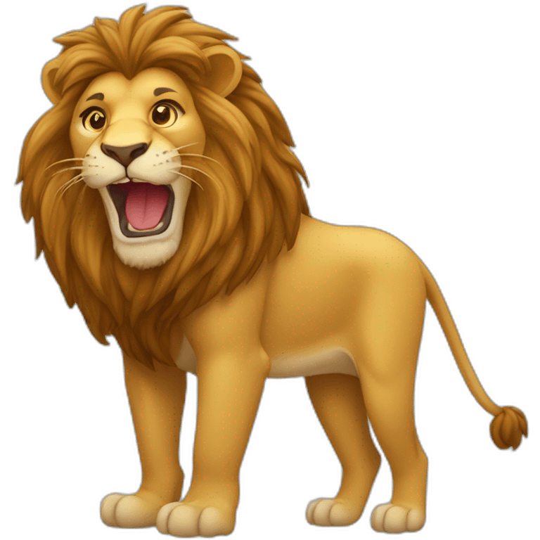 lion qui fait un bisou emoji