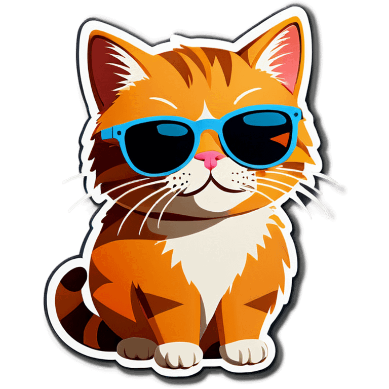 Cat with sunglasses emoji