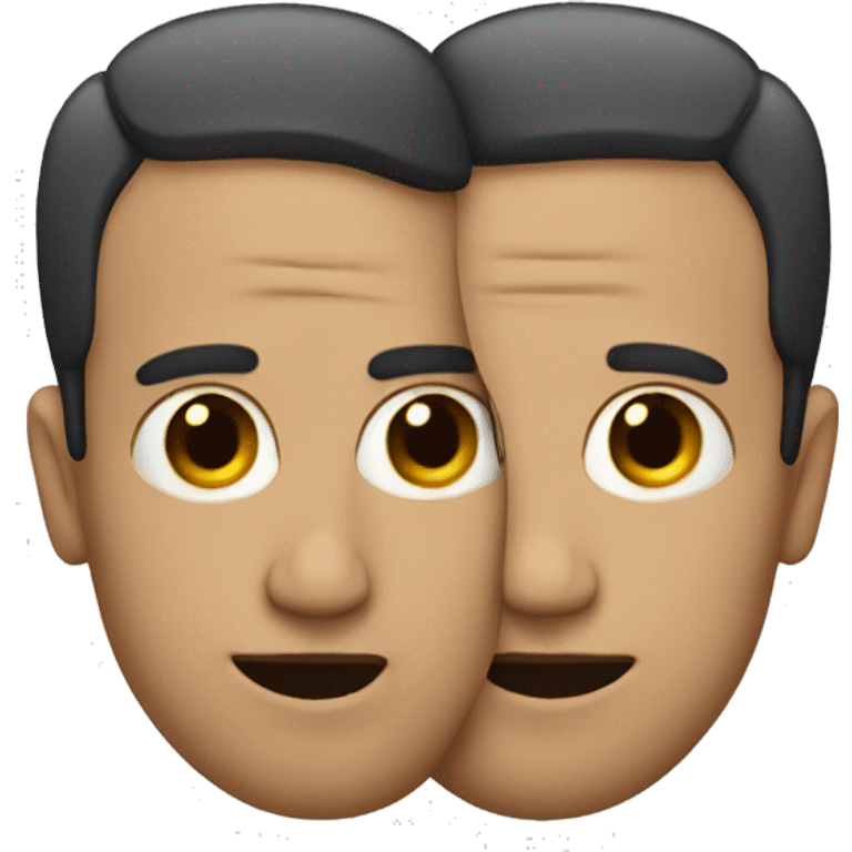 man with two heads on one body,conjoined twins emoji