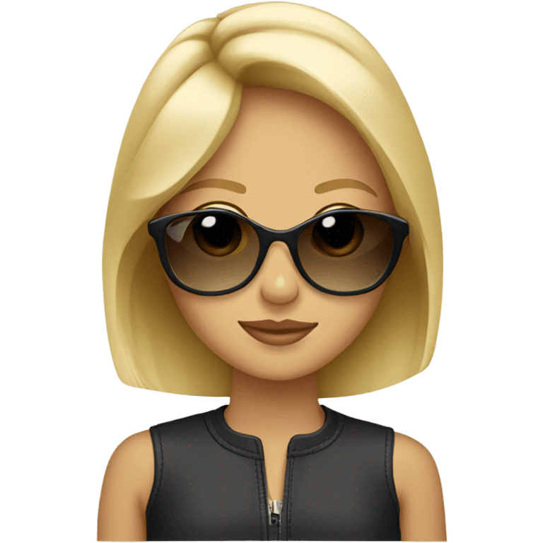 Blonde girl with sunglasses  emoji