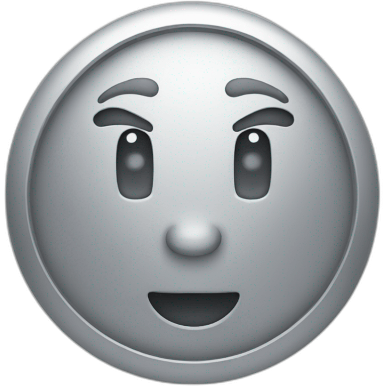 silver round shape emoji