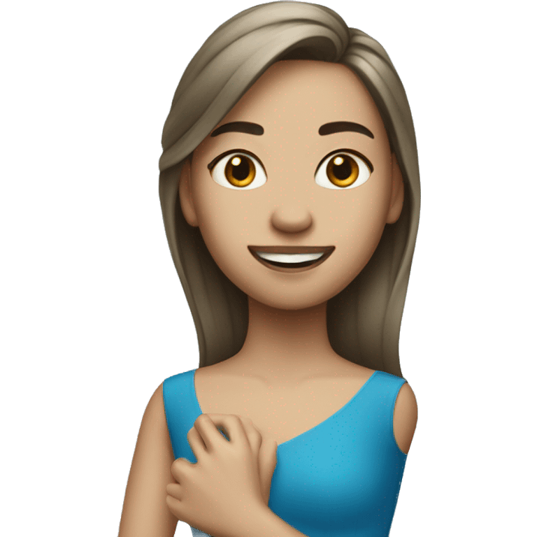 Figure skater in blue dress emoji