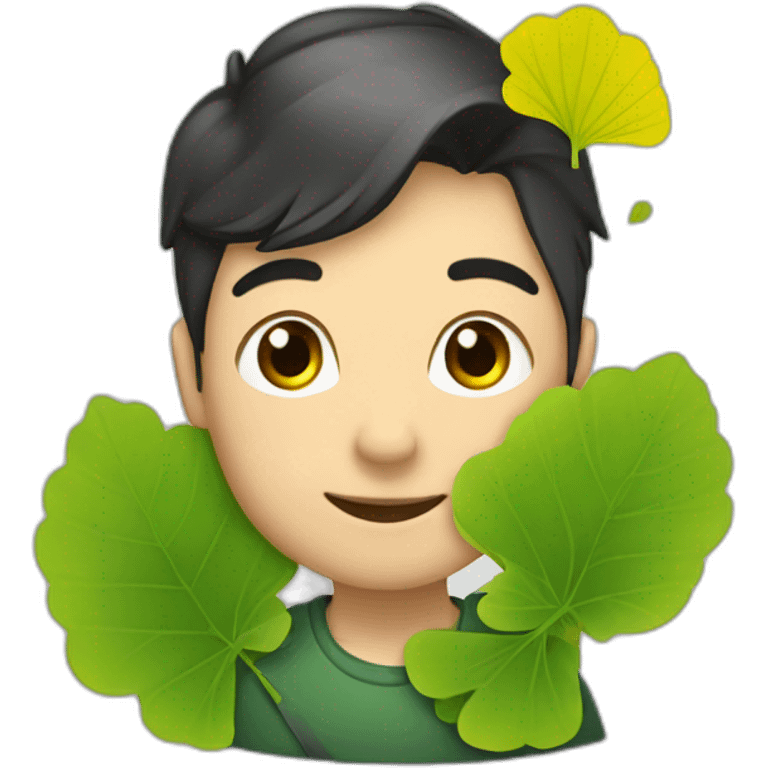 student with ginkgobiloba emoji