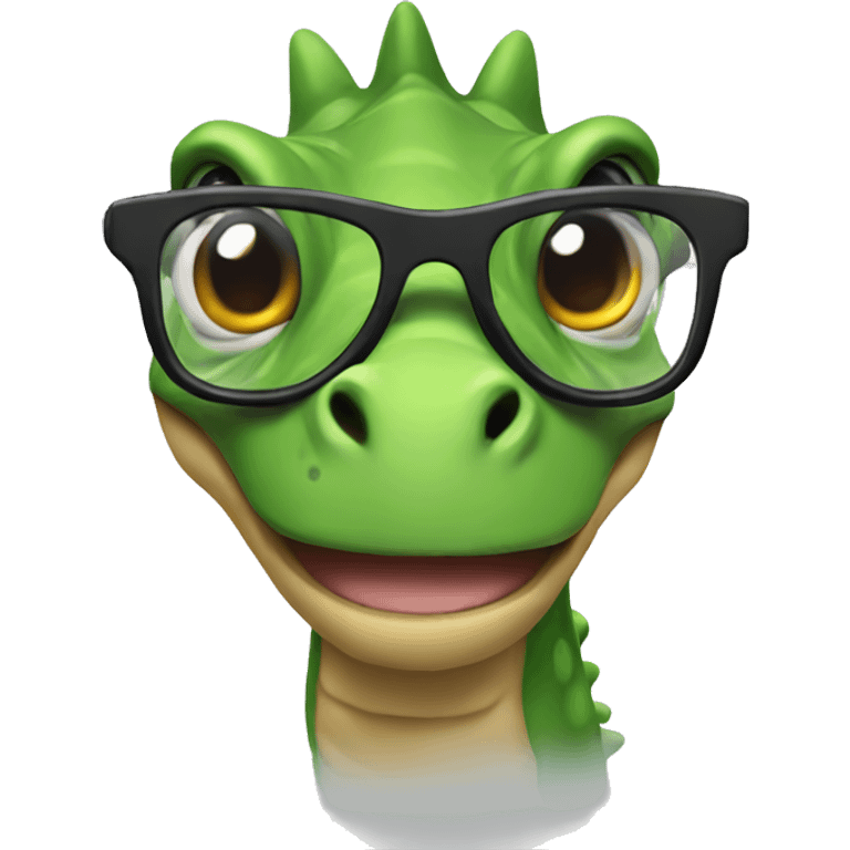 dino with glasses emoji