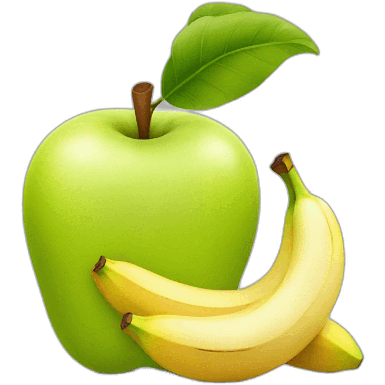 An Apple and one banana emoji