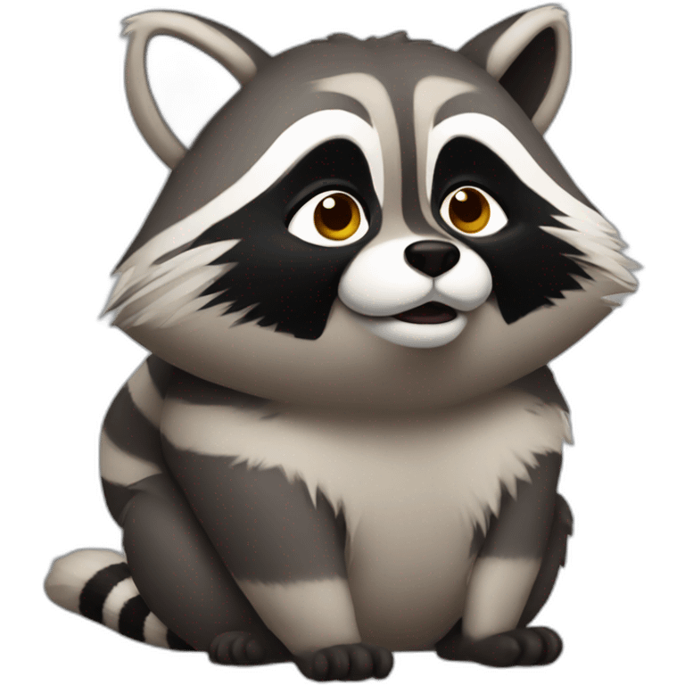 Racoon fat emoji