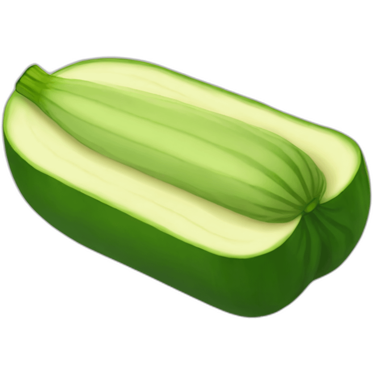 Cooked Zucchini isometric view emoji