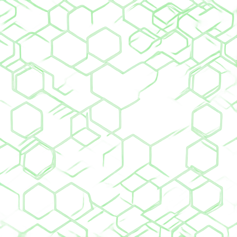 hexagon-shaped symbol with interlocking lines in light green color emoji