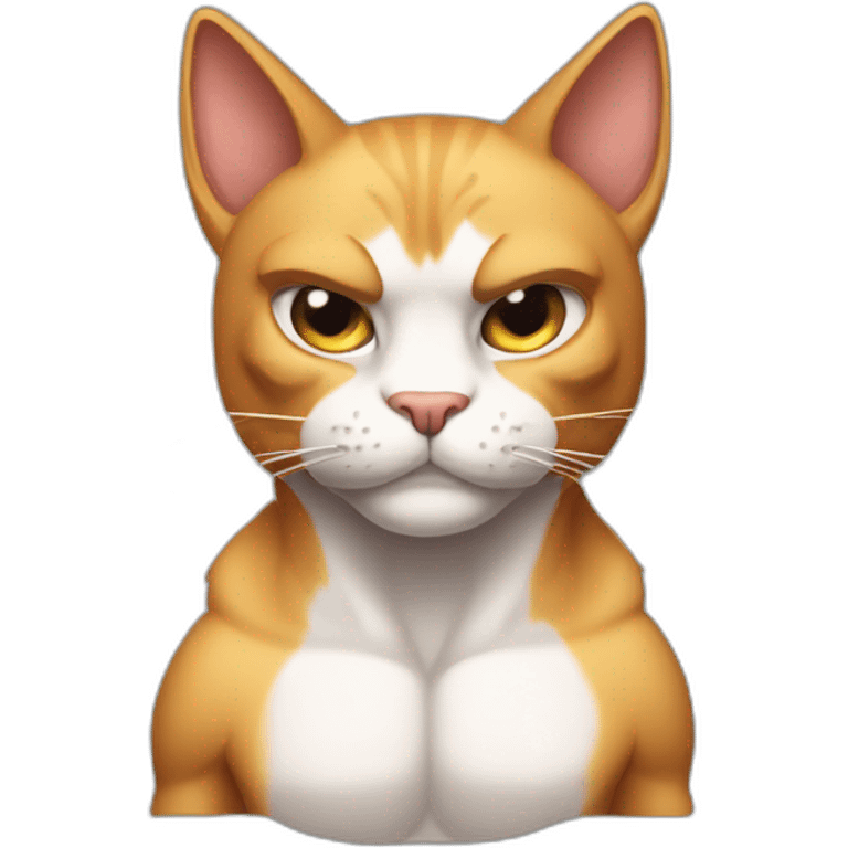 buffed and ripped muscly cat emoji