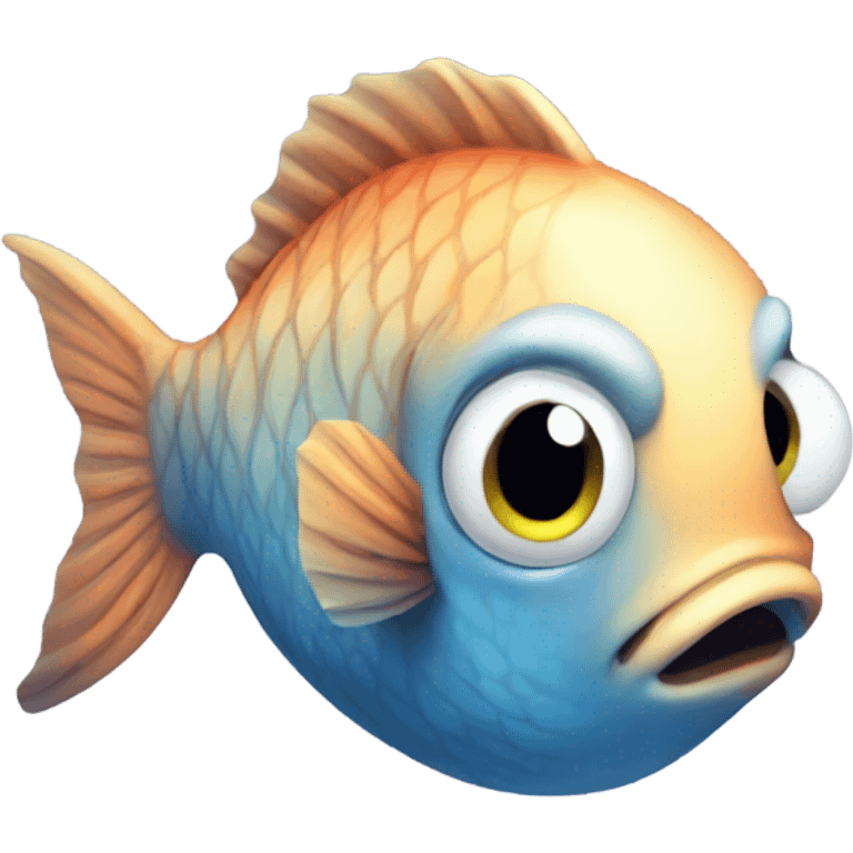 A sad fish emoji